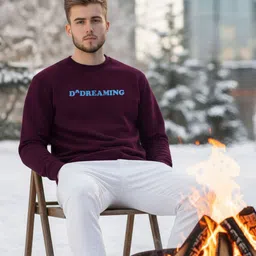 Moda Rapido Typography Printed Round Neck Pullover Sweatshirt image 3