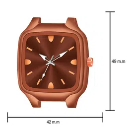 WATCHSTAR Men Patterned Dial & Stainless Steel Straps Analogue Watch Thar Brown image 3