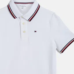 Tommy Hilfiger Boys Solid Polo Collar Cotton T-shirt image 3