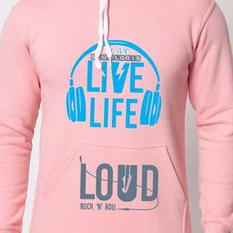 SLOWLORIS Men Printed Hooded Sweatshirt image 2