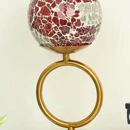 1ST TIME Red Glass Cylinder Table Lamps image 4