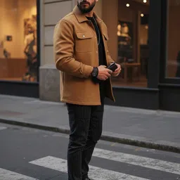 Mast & Harbour Men Spread Collar Solid Tailored Jacket image 2