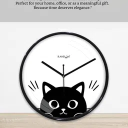 RANDOM Black Silent Clock Round Battery Analogue Wall Clock image 4