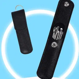 scabiosa Resuable Ear Cleaner Tool Set with Storage Leather Pouch image 2