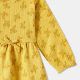 R&B Peplum Girls Self Design Round Neck Dress image 2