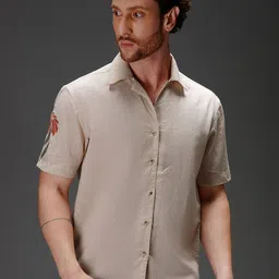 B77 Men Smart Floral Printed Casual Shirt-picture-19