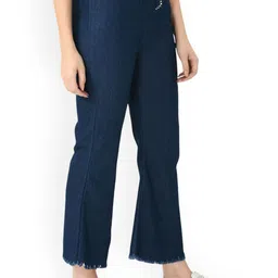 NEUNK Women Comfort Flared Fit Mid-Rise Stretchable Jeans-picture-30