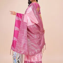 Mitera Woven Design Zari Silk Blend Designer Saree image 2
