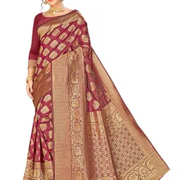 Maroosh Woven Design Zari Banarasi Saree-image-25