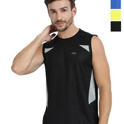 FTX Men Pack of 4 Dri-FIT Colourblocked Round Neck T-shirts-picture-42