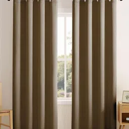 Myntra Elegant Homes Pack of 2 Black Out Long Door Curtain-picture-17