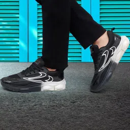 VATELIO Men Black Mesh Casual Shoes image 3