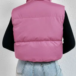 DIMPY GARMENTS Women Lightweight Crop Puffer Jacket image 2