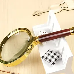 clearo Golden 80mm 4X Handheld Magnifier – High-Power Study Lens for Kids & Students 4X Hand-held Magnifying High Power image 3