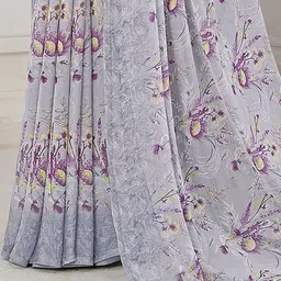 KALINI Floral Poly Chiffon Saree image 2