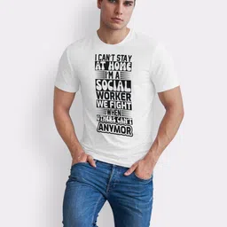 Seekbuylove Men Bio Finish Typography Printed Pure Cotton T-shirt image 5