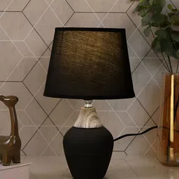 TAYHAA Black Ceramic Contemporary Frusturical Shaped Table Lamp-picture-8