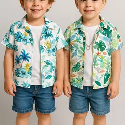 Arav Creation Unisex Kids Relaxed Casual Shirt-picture-16