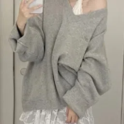 StyleCast Women Oversized V-Neck Pullover-image-63