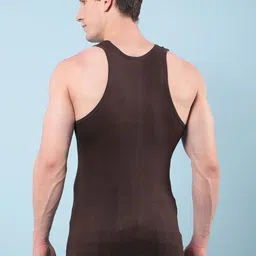 RKG Men Pack Of 10 Solid Assorted Cotton Scoop Neck Gym Vests image 5