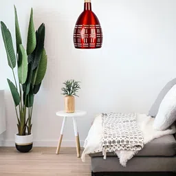 KINIS Maroon & Black Aluminium Quirky Ceiling Lamp image 3