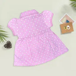 PARYAG Polka Dot Print Puff Sleeve Fit & Flare Dress image 2