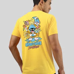Greylongg Graphic Printed Round Neck Regular Fit T-shirt image 1