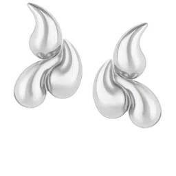 I Jewels Silver Plated Teardrop Shaped Studs image 5