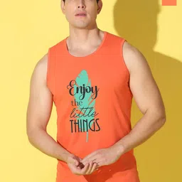 WOOSTRO Pack Of 2 Printed Combed Cotton Gym Vests -VWS26(ENJOY ORANGE)(HARD ORANGE)-picture-41