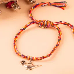 Kicky And Perky 925 Sterling Silver Chirag Wraparound Rakhi-picture-14