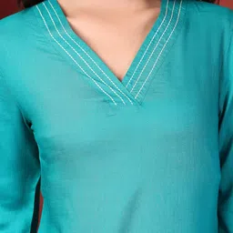 Anouk Rustic Women V-Neck Kurti image 3