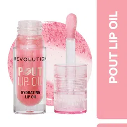 Makeup Revolution London Pout Hydrating Lip Oil With Vitamin E - 3 ml - Glam Pink Shimmer image 2