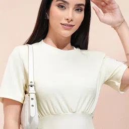 Tokyo Talkies Women Cotton Cinched Waist Top-image-30