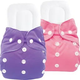 babiehug Reusable Solid Pocket Cloth Diapers With Inserts Pack of 2-picture-18