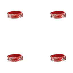 SOMIL Set Of 16 Artificial Stones Studded Bangles-picture-26