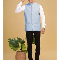 Anouk Woven Cotton Nehru Jacket image 4