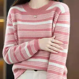 StyleCast Women Striped Round Neck Long Sleeves Pullover Sweater-picture-24