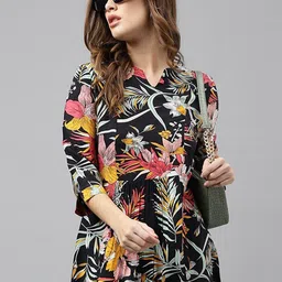 Hancock Women Floral Print Fit & Flare Dress-image-49