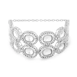 AMI Silver-Plated Austrian Diamonds Studded Wraparound Bracelet image 2