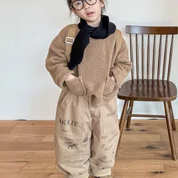 LULU & SKY Girls Relaxed Fit High-Rise Trousers image 2