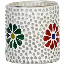 1ST TIME White & Red 3 Pieces Cylindrical Shaped Candle Holders image 5