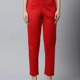 Valles365 by S.C. Women Pack Of 2 Regular Fit Woolen Trousers-picture-19