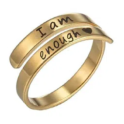 DressBerry Gold-Plated Stainless Steel Adjustable Finger Ring image 4