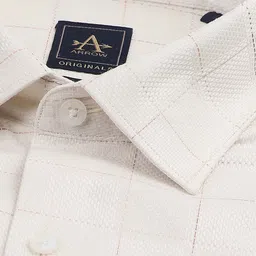Arrow Men Slim Fit Windowpane Checks Checked Casual Shirt image 2