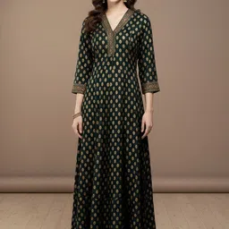 rf clothes Ethnic Motifs Print Maxi Dress image 5