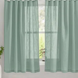 HOMEMONDE Grey 2 Pieces Cotton Window Curtain-picture-12