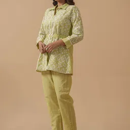 Sangria Printed Tunic With Trousers Co-Ords image 3