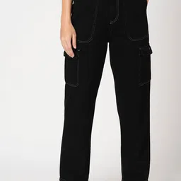 Kraus Jeans Women Loose Fit High-Rise Cargos Trousers-picture-28