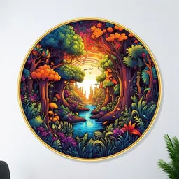 Livin'luxe Multicoloured MDF Other Wall Paintings image 3