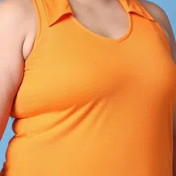 theRebelinme Women Solid Cotton Top image 2